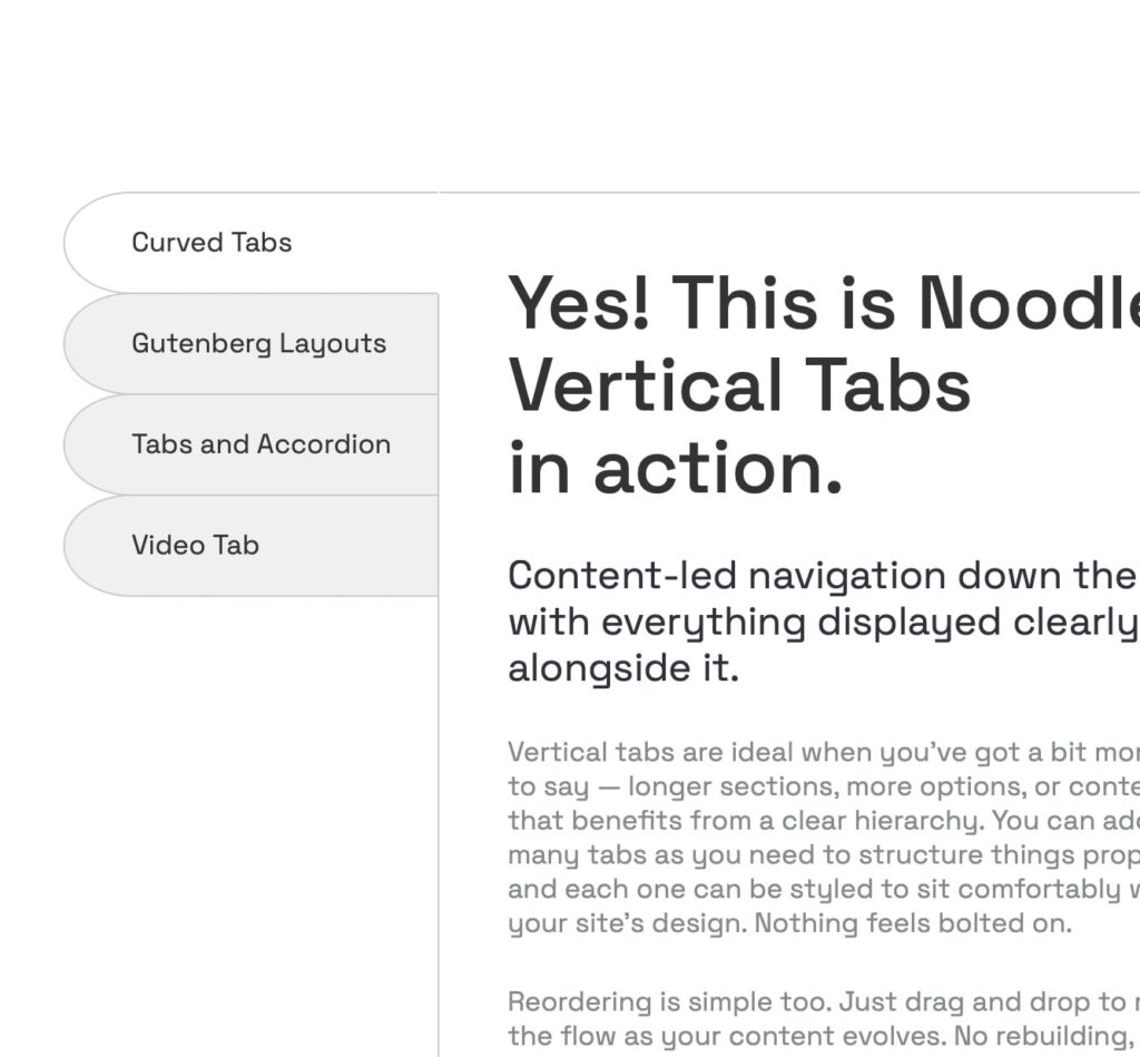 Curved Vertical Tabs