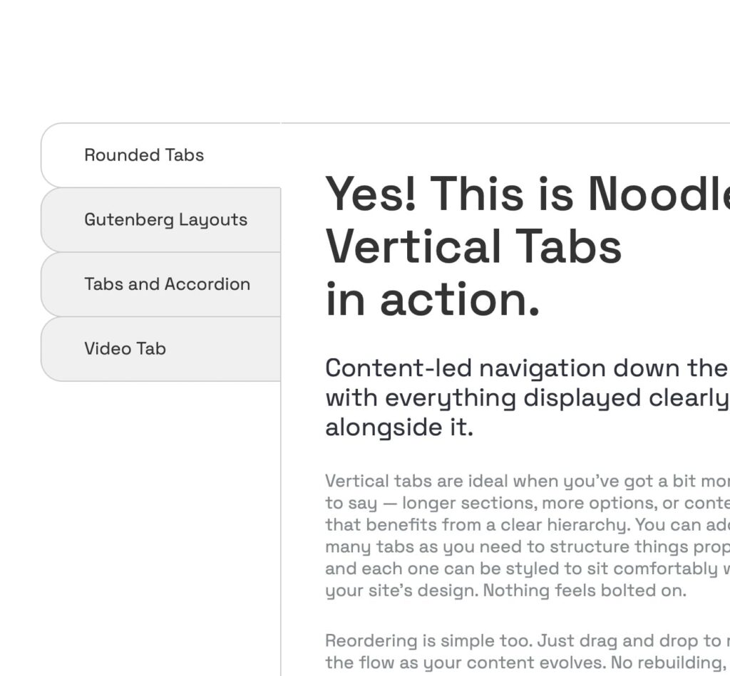 Rounded Vertical Tabs